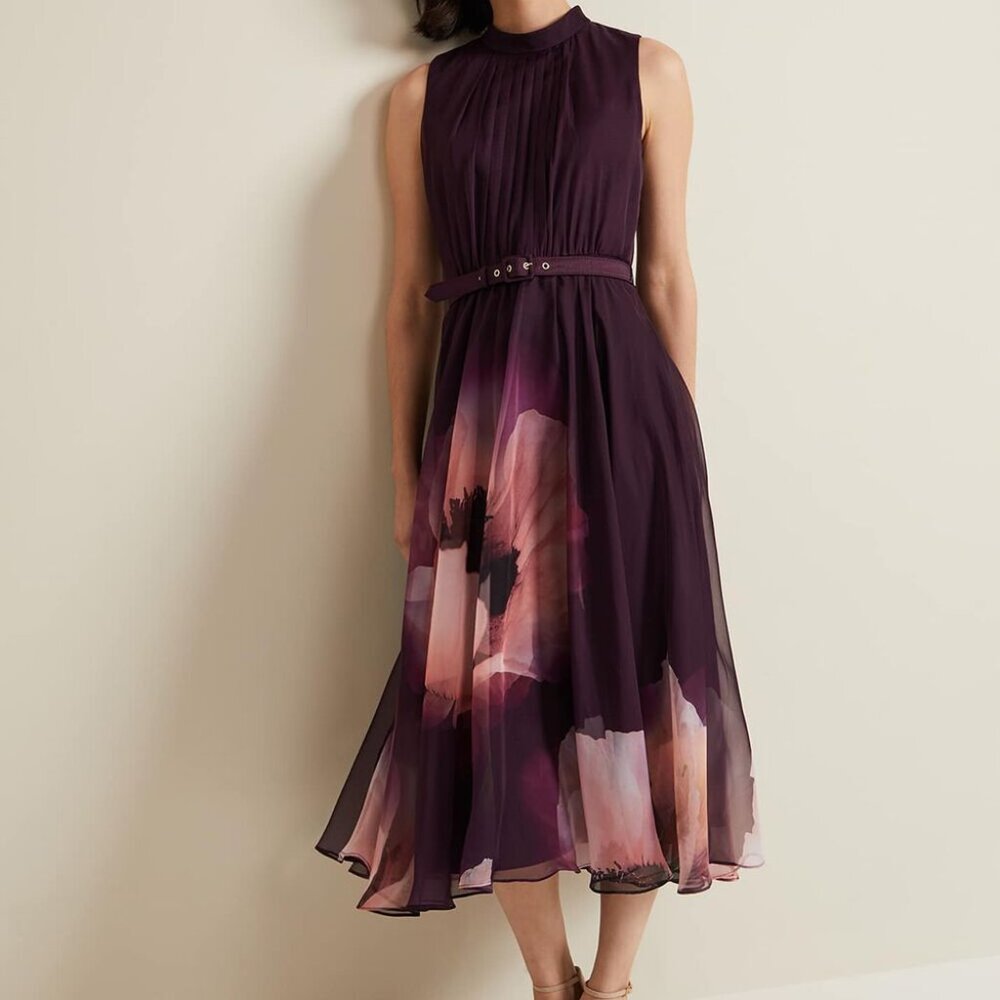 Phase Eight (UK brand) burgandy dress - Bethany. US 14-16